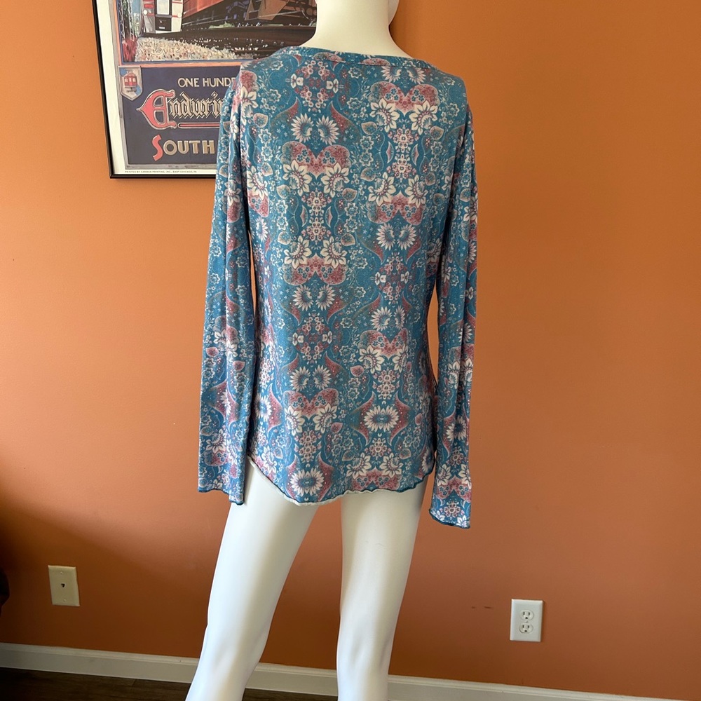 Sundance Multi-Pastel Patterned Pullover Long-Sle… - image 7